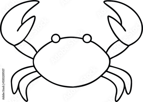 Black silhouette design of a crab against a transparent background for creative use