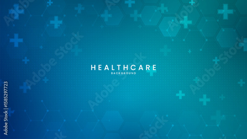Abstract medical background with flat icons and symbols. Medical design with concept and idea for healthcare technology. Healthcare Medical Background. Healthcare Symbols.
