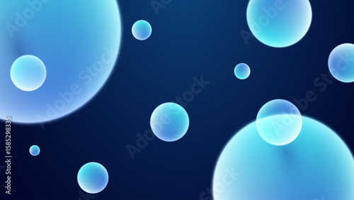 3D ball abstract Background. Soft Gradient with minimal bounce ball with shadow and light effect. Realistic 3d bubble background.