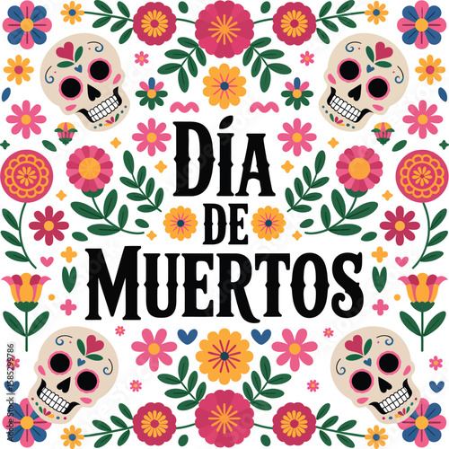 Dia de Muertos Vector Design.