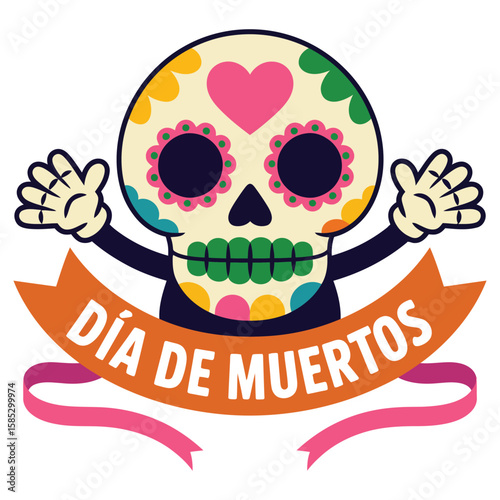 Dia de Muertos Vector Design.