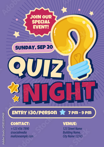 PLAYFUL FUN BOLD QUIZ NIGHT FLYER