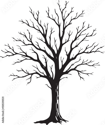 silhouette of tree 100% fully editable vector file.