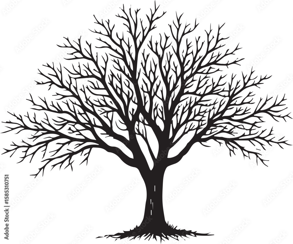 Obraz premium tree silhouette vector