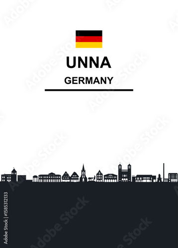 Unna Silhouette, NRW Dutschland " NO AI "