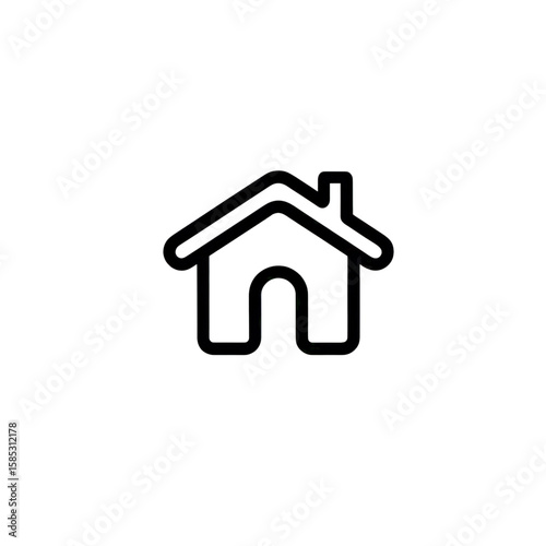 Home Icon Design, Graphic Representation, Digital Art, Minimalistic Style, Modern Environment, Creative Viewpoint, Iconic Concept