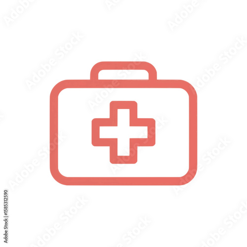 First Aid Kit Icon Minimalist Design for Health & Wellness, a Simple Medical Icon