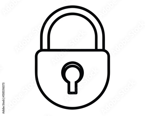 A black and white padlock symbolizes security and protection Ai Generated