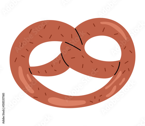 Bavarian pretzel illustration