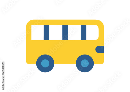 Front bus back to school Vector, Front bus back to school Icon Illustration