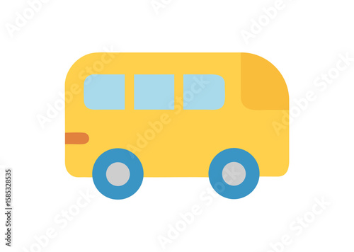 Front bus back to school Vector, Front bus back to school Icon Illustration
