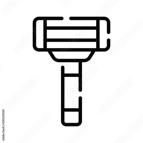 Easy to edit outline icon of safety shaving razor