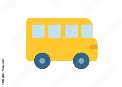 Front bus back to school Vector, Front bus back to school Icon Illustration