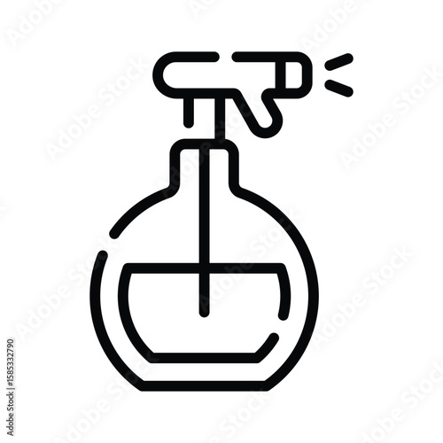 Modern outline icon of hair spray bottle sprinkler