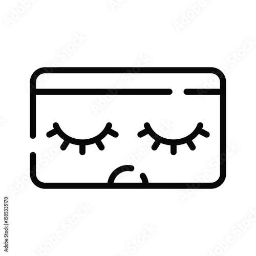A trendy outline icon of long false eyelashes