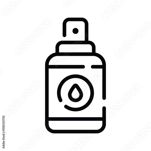 Trendy outline icon of face spray bottle