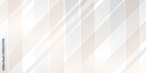 Minimalist Seamless pattern features a grid and striped line. White technology Hi-tech futuristic digital. Abstract art geometric background with lines. Stripes optical waves illustration.