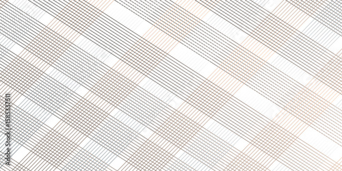 Minimalist Seamless pattern features a grid and striped line. White technology Hi-tech futuristic digital. Abstract art geometric background with lines. Stripes optical waves illustration.