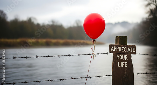 Ai generative,the view at the riverbank