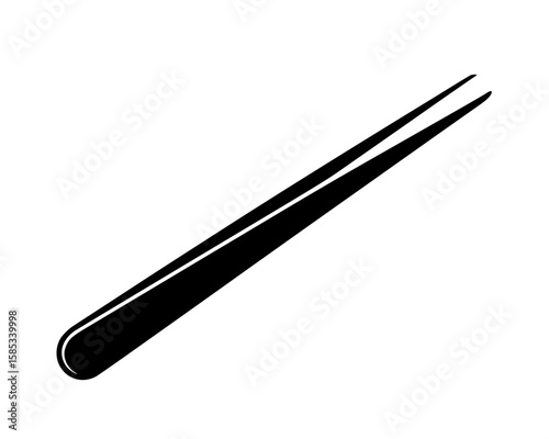 Black silhouette of tweezers