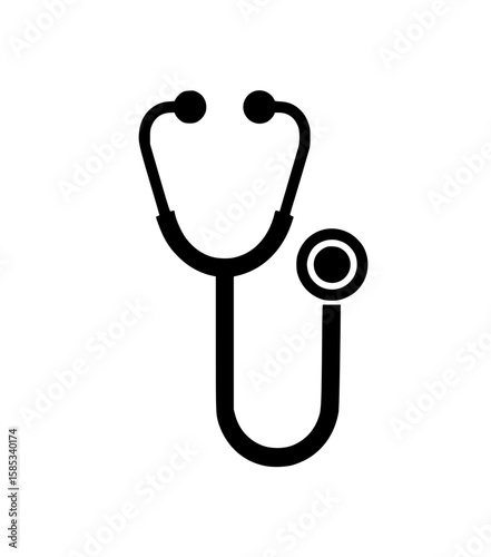 Medical stethoscope silhouette
