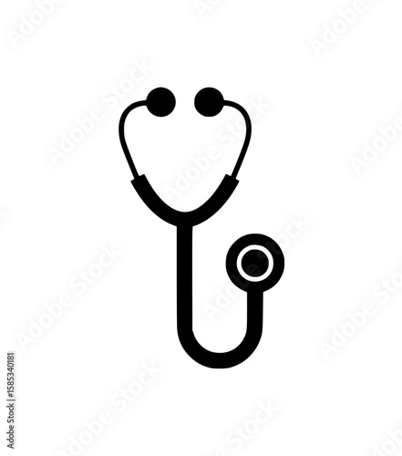 Silhouette of a medical stethoscope icon