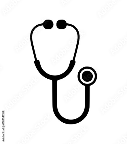 Medical stethoscope silhouette