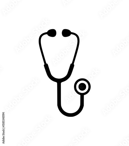 Silhouette of a stethoscope