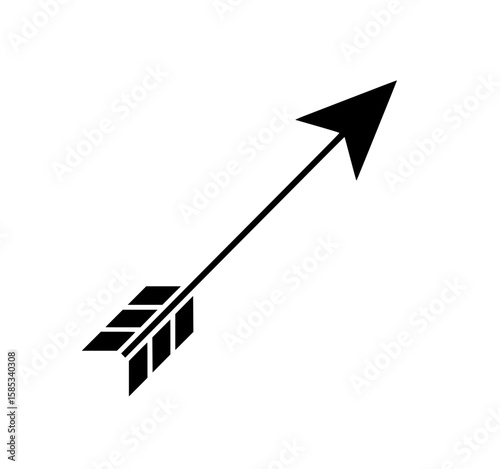 Black silhouette arrow icon