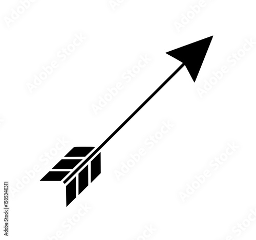 Black silhouette arrow icon