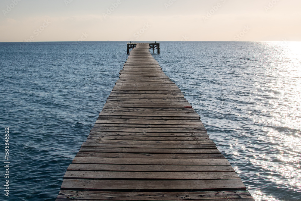 Fototapeta premium wooden pier in the sea