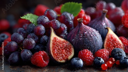 Vibrant purple and red fruits are rich in anthocyanins and rich in natural antioxidants