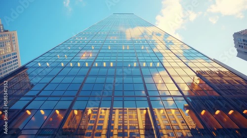 Wallpaper Mural  a large high-rise building in a financial district Torontodigital.ca
