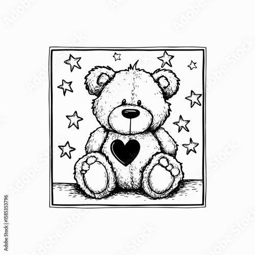 teddy design element animal teddy bear vintage design