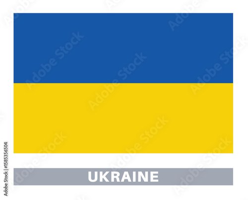 Flag of ukraine. Flag icon. Standard colors. Standard size. Rectangular flag.