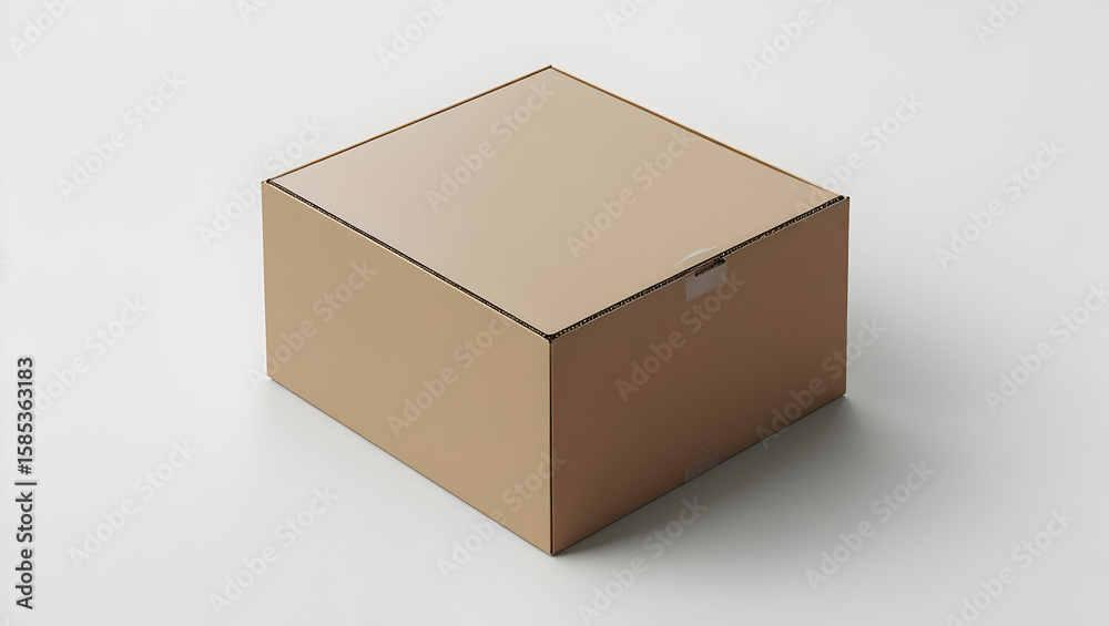 Fototapeta premium Package box template isolated on transparent background 
