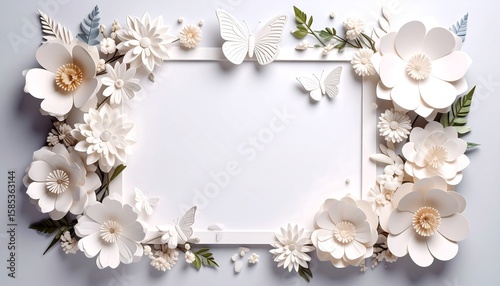 Floral frame with butterflies (1)