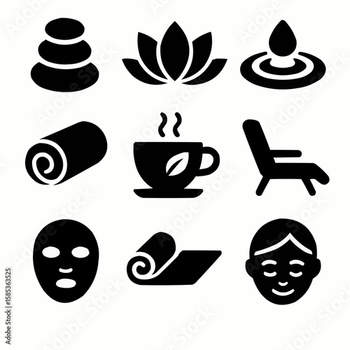 spa and wellness icons