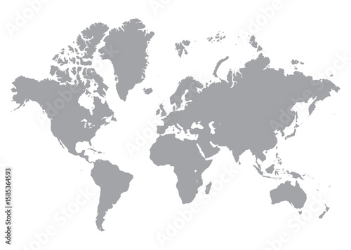 Fototapeta Naklejka Na Ścianę i Meble -  vector map of  world isolated on a transparent background	