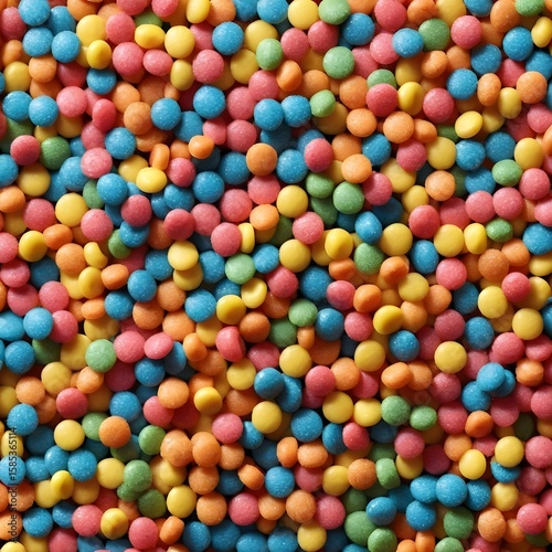 Colorful Round Candies - Rainbow Ball Candy | Bright Sweet Treats | Multicolor Confections | Festive Candy | Party Sweets | Fun Candy