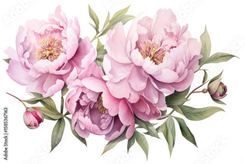 Peonies blossom flower plant.