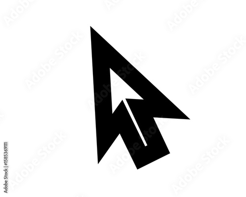 Isolated Black And White Arrow Shape