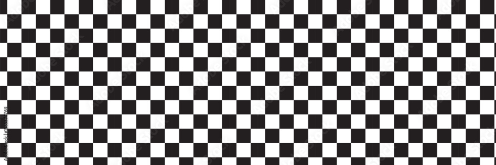 Fototapeta premium Black and white checkered pattern, Checkerboard seamless pattern, vector illustration