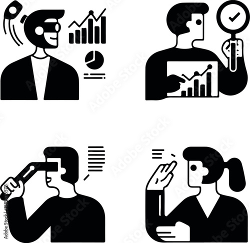 Business Icons: Analytics and Strategy