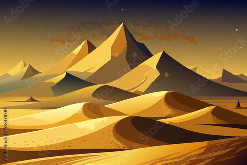 Desert Made of Fine Shimmering Metallic Dust