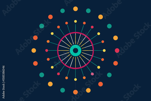 Circular Composition with Radiating Transit Lines
