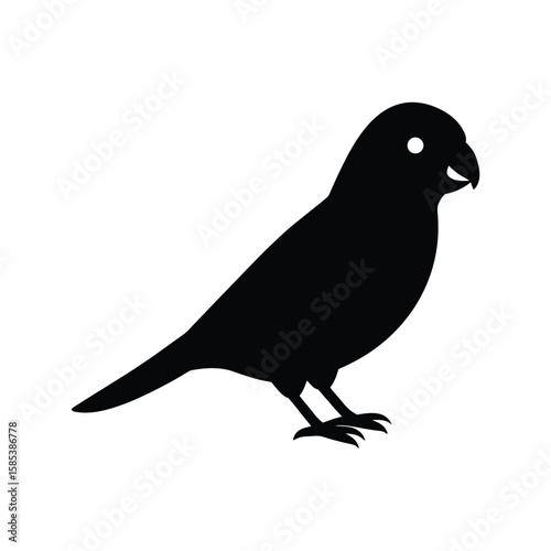 A lovebird silhouette vector illustration.