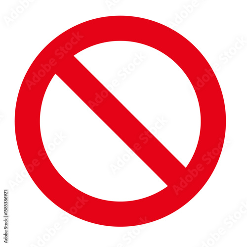 Isolated red Not Allowed stop sign, Prohibition sign or stop sign illustration, PNG isolated on transparent background 