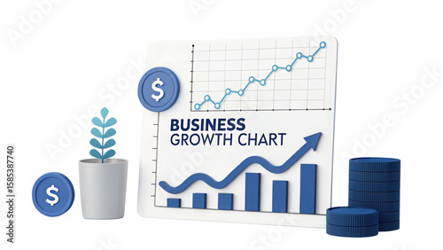 business graph with arrow