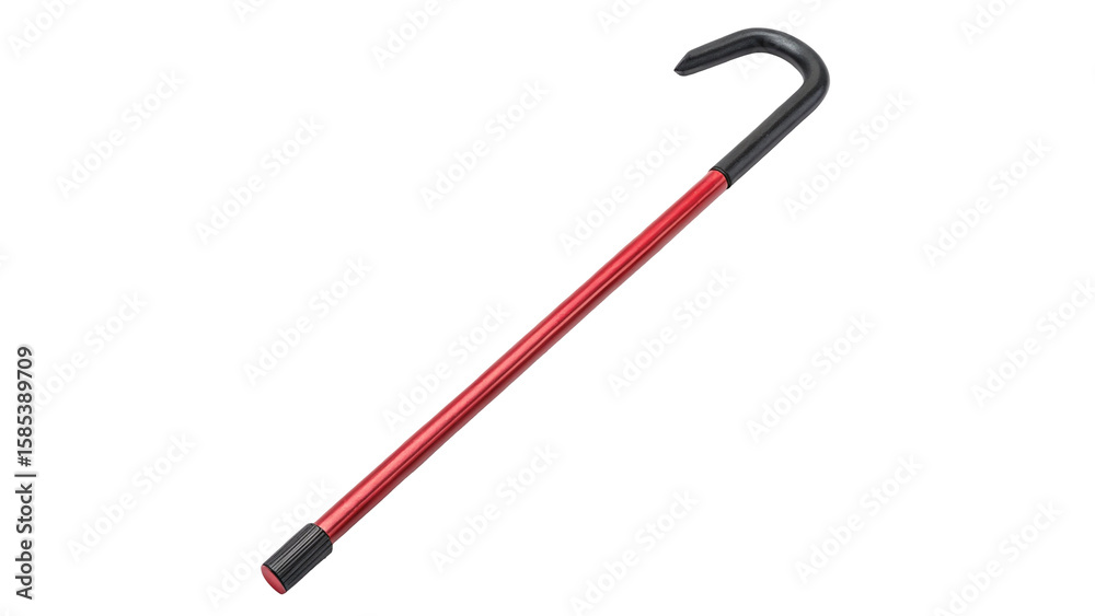 Naklejka premium Walking stick with a curved handle Isolated on Transparent Background